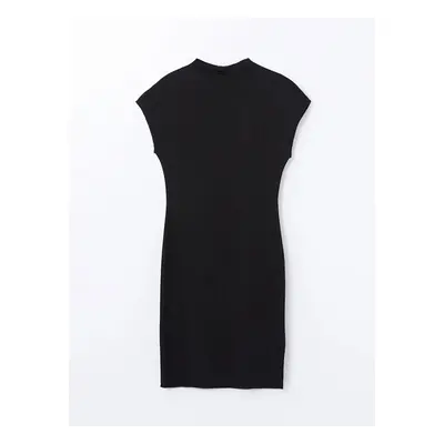 LC Waikiki LCW Vision New Black Stand Collar Women's Dress