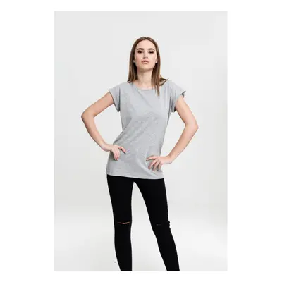 Women's T-shirt with extended shoulder grey