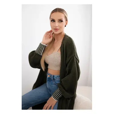 Kesi Włoski Cardigan with pockets khaki