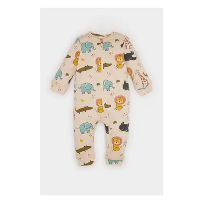 DEFACTO Baby Boy Newborn Safari Printed Jumpsuit