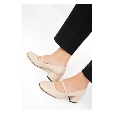 Soho Beige Women's Classic High Heel Shoes