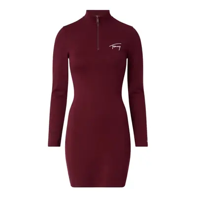 Tommy Jeans Dress - TJW LS SIGNATURE BOD red