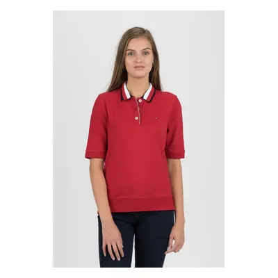 Tommy Hilfiger Polo shirt - CAITLIN STR PQ POLO SS red