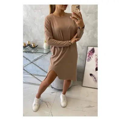 Oversize dress dark beige