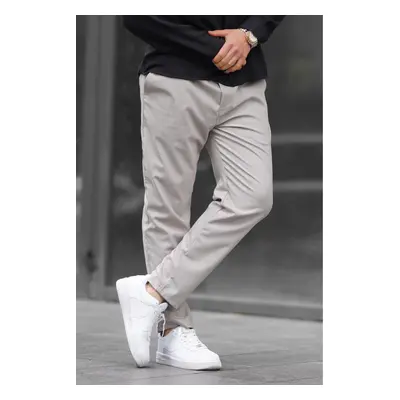 Madmext Beige Straight Cuff Men's Trousers