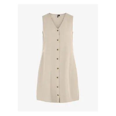 Beige Short Dress Pieces Sunna - Women's