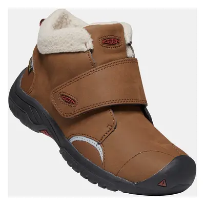 Brown children's leather winter shoes Keen Kootenay III - Boys