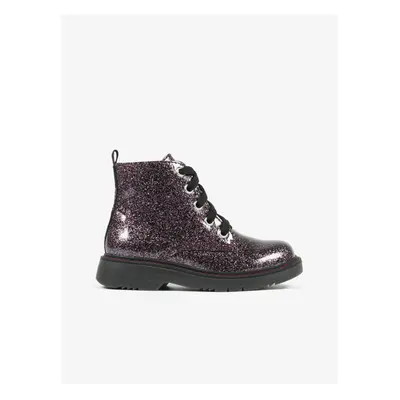 Dark purple girls' glittery ankle boots Richter - Girls