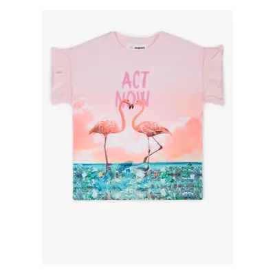 Pink Girls' T-Shirt Desigual Velez - Girls