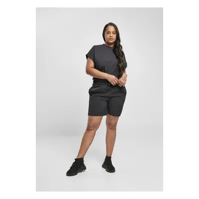 Women's Crinkle Nylon Shorts in Black