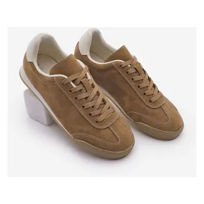 Marjin Women's Sneaker Suede Sneakers Cerile Tan Suede