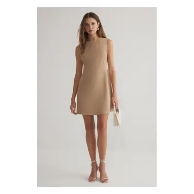 Trendyol Beige A-Line Mini Woven Dress