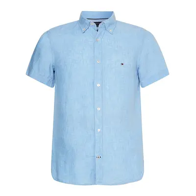 Tommy Hilfiger Shirt - PIGMENT DYED LI SF SHIRT S/S blue