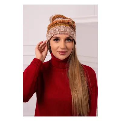 Kesi Cap with fleece Monika K256 foxy+camel