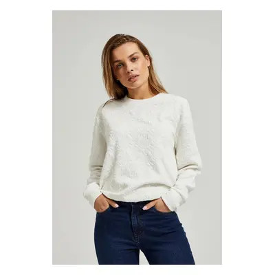 Women's sweatshirt with MOODO application - white