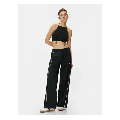 Koton Crop Parachute Top Barbell Neck Stopper Detailed