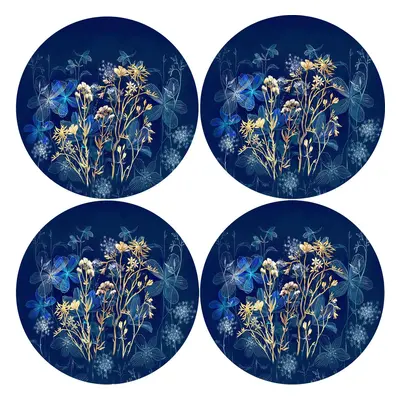 Bertoni Home Unisex's Thick Round Table Pads Set Midnight Navy Blue