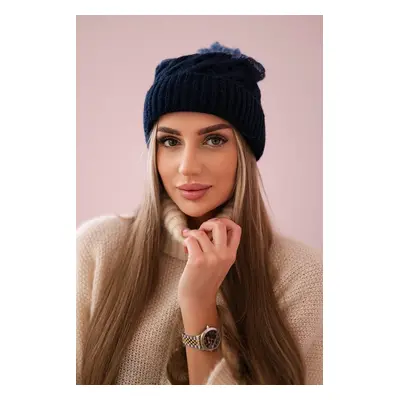 marka niezdefiniowana Cap with fleece Ilona K218 jeans+navy blue