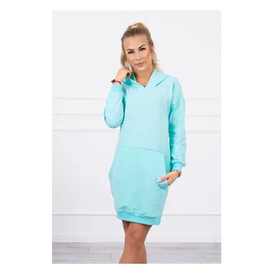 Mint dress with hood