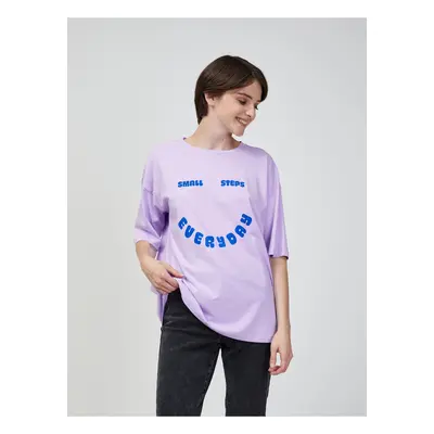 Light purple oversize T-shirt VERO MODA Skye Cody - Women