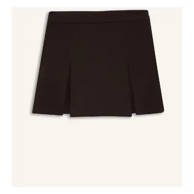 DEFACTO High Waist Pleated Casual Classic Shorts Skirt