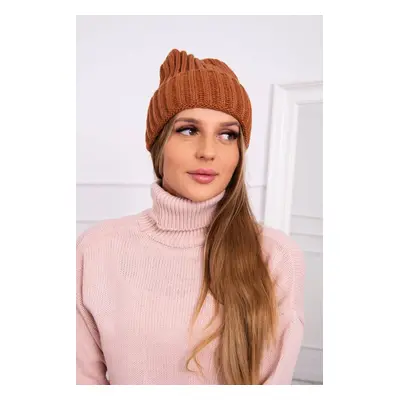 marka niezdefiniowana Cap with turn up Magda K293 camel