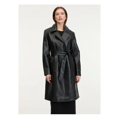 Black women's faux leather coat JDY Vicos - Women's