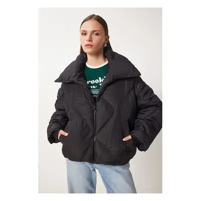 Happiness İstanbul Women's Black Oversize Down Coat