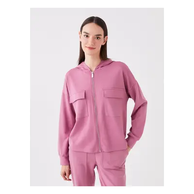 LC Waikiki Hooded Plain Long Sleeve Women's Pajama Top