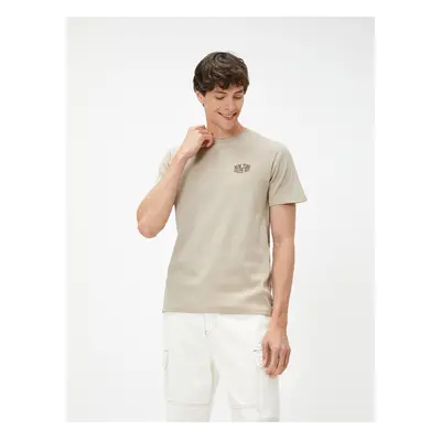 Koton Camisole T-Shirt Embroidered Short Sleeve Crew Neck