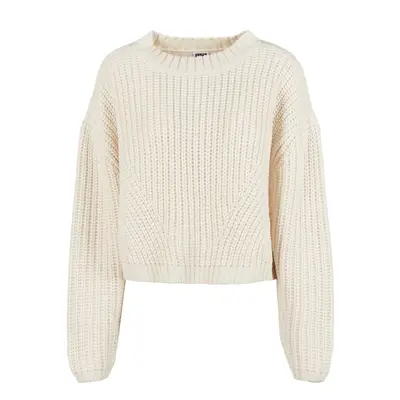 Women's wide oversize sweater whitesand