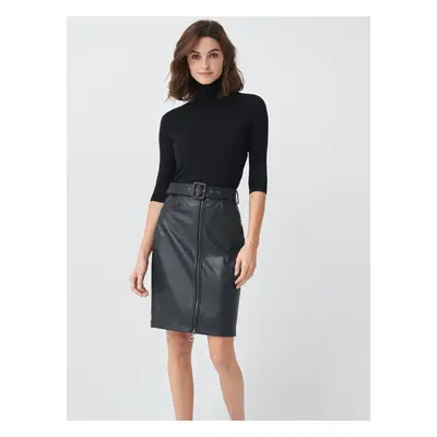 Black pencil leatherette skirt Salsa Jeans Secret Glamour - Women's