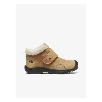 Light Brown Kids Leather Winter Boots Keen Kootenay III - Boys