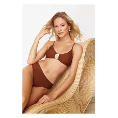 Trendyol Brown Bralette Premium Accessory Bikini Top