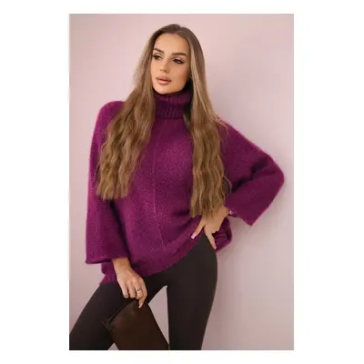 Włoski V-neck sweater ginger Ingwer violet