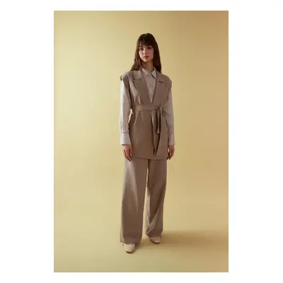 DEFACTO Palazzo Linen Blend Trousers