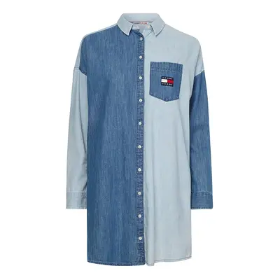 Tommy Jeans Dress - TJW ARCHIVE DENIM SHIRT DRESS blue