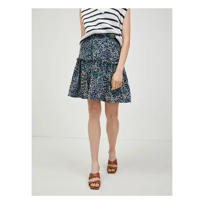 Cabbage-blue floral skirt VERO MODA Hannah - Ladies