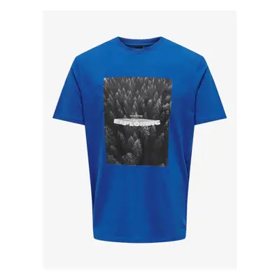 Blue Men's T-Shirt ONLY & SONS Oren - Men