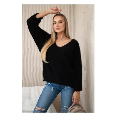 Włoski V-neck sweater black