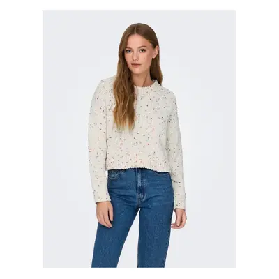 Women's Cream Patterned Sweater ONLY Gracie - Women