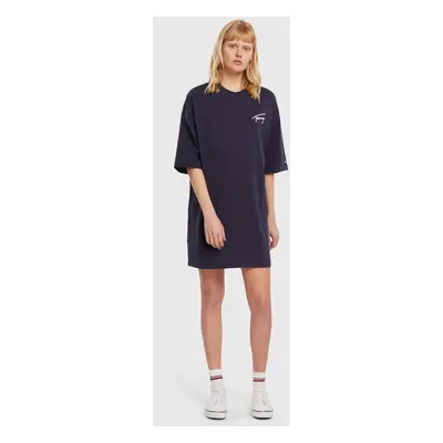 Tommy Jeans Dress - TJW TOMMY SIGNATURE TEE DRESS blue