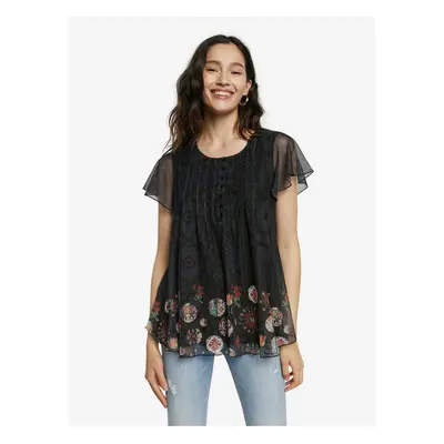 Black Desigual TS Norte Womens T-Shirt - Women