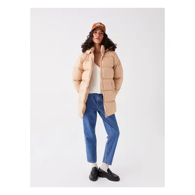 LC Waikiki Women's Hooded Plain Puffer Coat