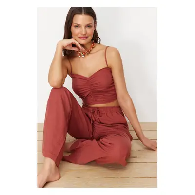 Trendyol Tile Woven Blouse Trousers Set