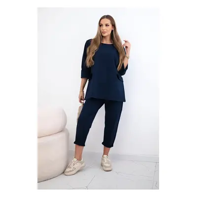 Kesi Włoski Punto set sweatshirt + pants navy blue