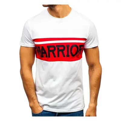 Men's T-shirt with print "Warrior" - white