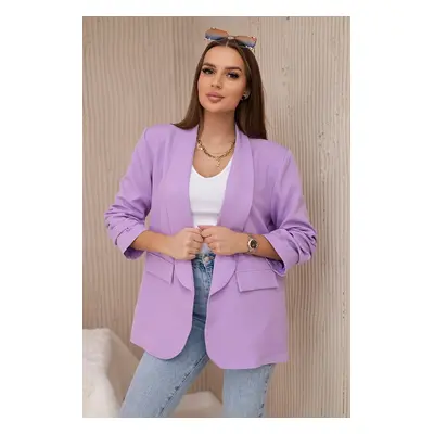 Kesi Włoski Elegant jacket with lapels light purple