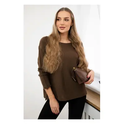 Kesi Włoski Crew neck sweater brown