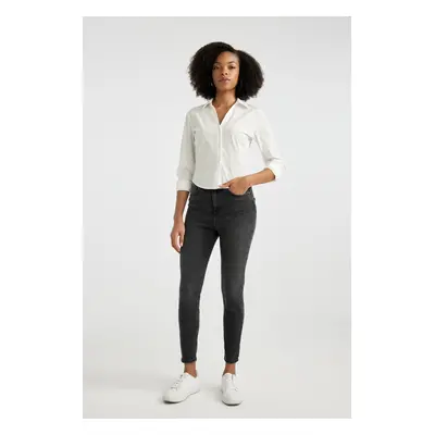 DEFACTO Anna Skinny Fit High Waist Narrow Leg Long Jean Trousers